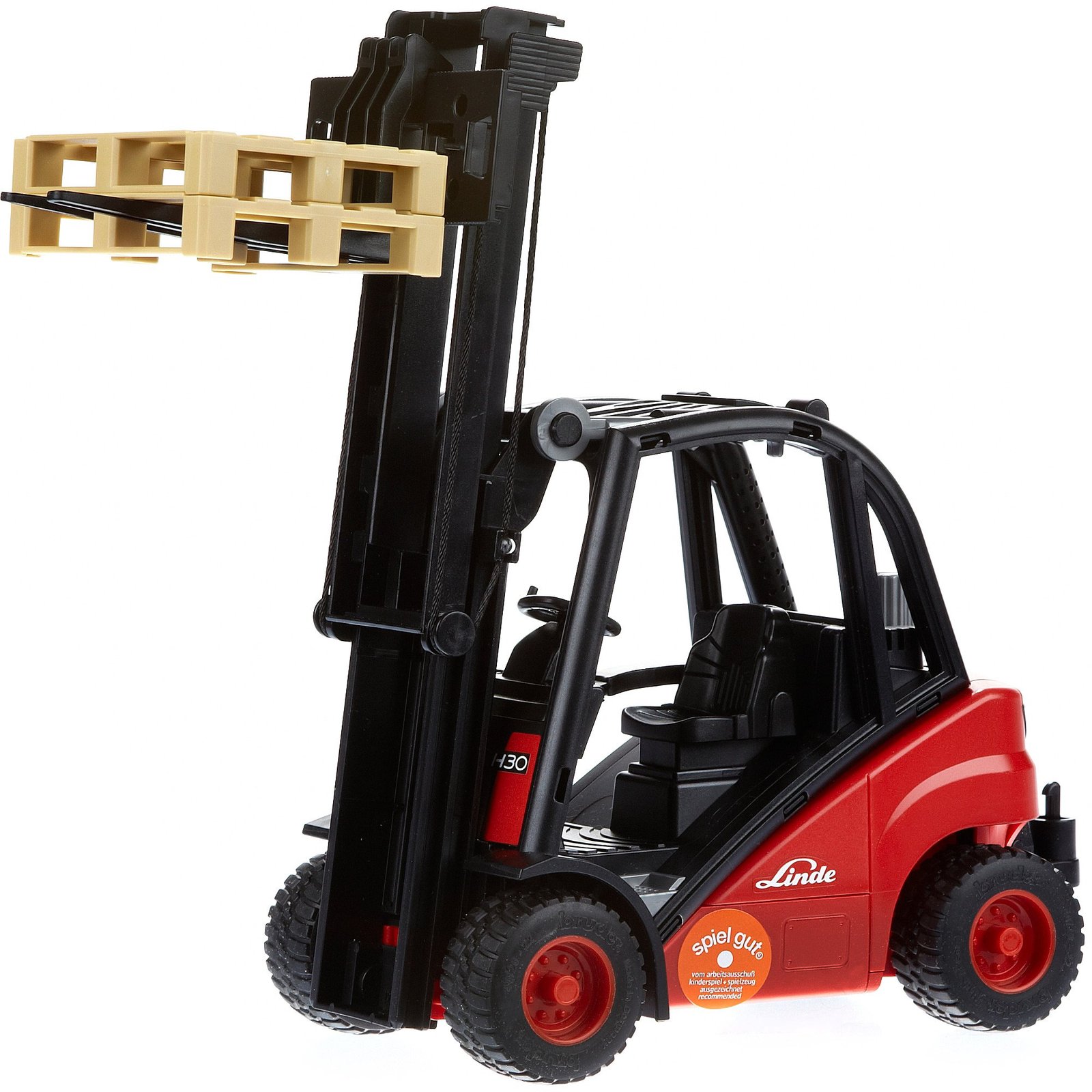 Kavanaghs Toys Bruder Linde Fork Lift H30d With 2 Pallets 1 16 Scale