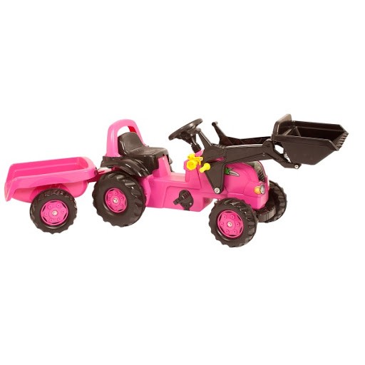 Rolly Kid Pink Tractor With Loader And