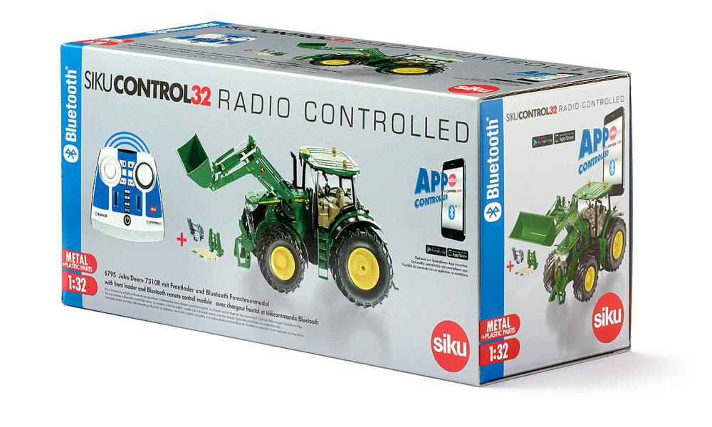 Front Loader Control 1:3 2 New IN Boxed Bluetooth Details about   Siku 6795 John Deere 7310R