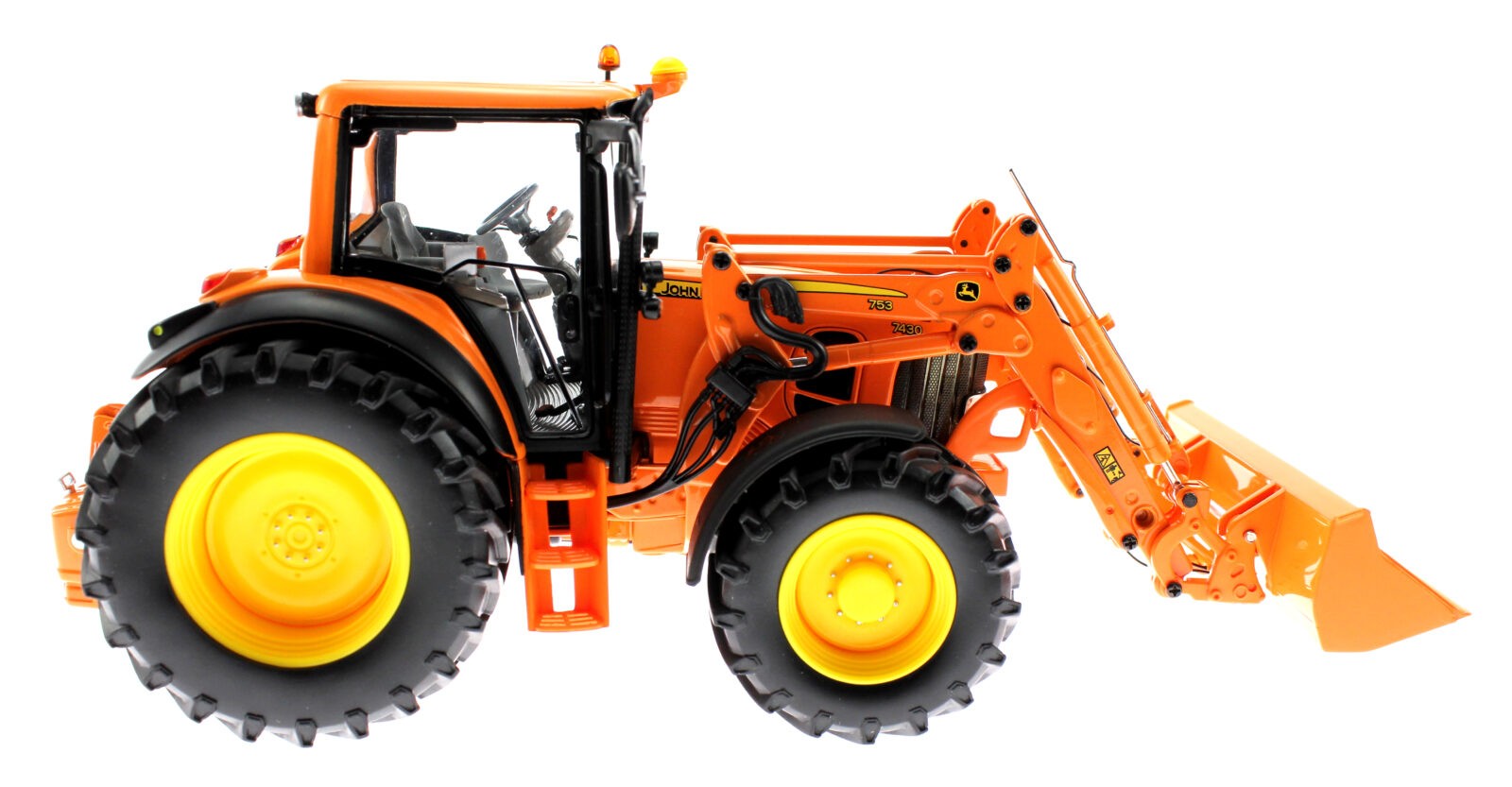 Tracteur John Deere 7430 avec chargeur 735, orange 1/32 Wiking - 07
