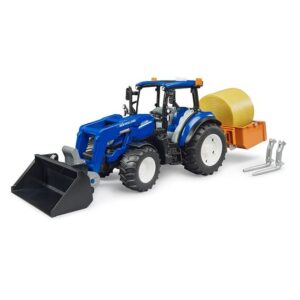 BRUDER New Holland T5.120 with front loader, tipper BOX  and forks