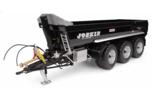 UNIVERSAL HOBBIES JOSKIN TRANS-KTP 27/65 BLACK TRI AXLE TIPPING TRAILER 1:32 SCALE