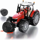 SIKU Massey Ferguson with front bale Handler and driver 1:32 SCALE