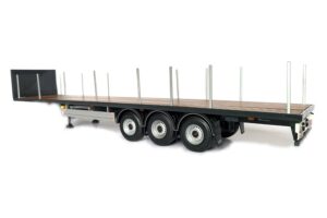 MARGE MODELS PACTON FLAT BED TRAILER BLACK 1:32 SCALE