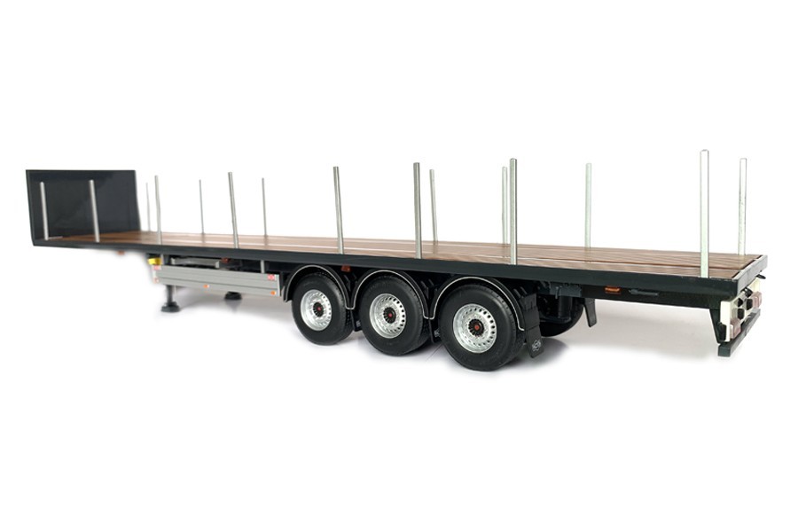 MARGE MODELS PACTON FLAT BED TRAILER BLACK 1:32 SCALE