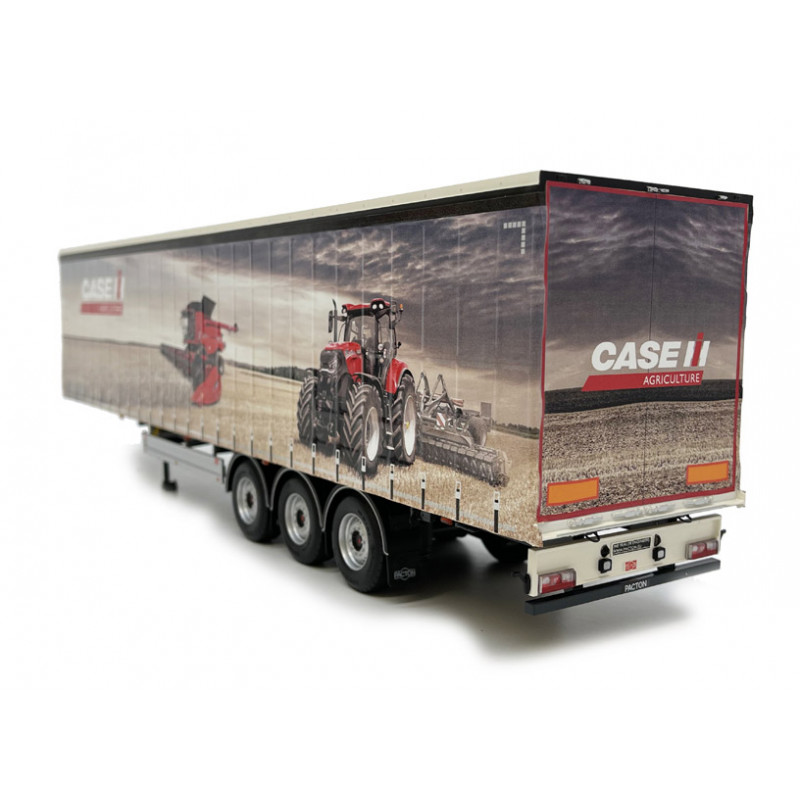 MARGE MODELS PACTON CURTAINSIDE TRAILER CASE IH DESIGN 1:32 SCALE - Image 2